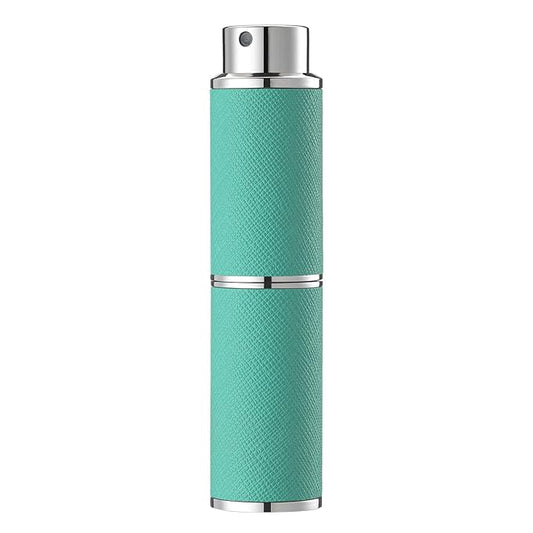 8ML Perfume Atomizer, Empty Leather Cologne Spray Bottle, Mini Perfume Sprayer Dispenser for Travel (1PCS, Green)