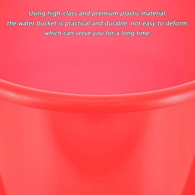 PRETYZOOM Multipurpose Plastic Water Bucket with Handle, 1.3 Gallon Bucket for Home, Gardening, Cleaning, Pet Care, Storage, Durable and Ergonomic Design