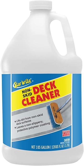 STAR BRITE Non-Skid Deck Cleaner & Protectant Ultimate Boat Deck Wash - Protects Against Future Stains & UV - Ideal for Fiberglass, Vinyl, Plastic, Painted & Metal Surfaces