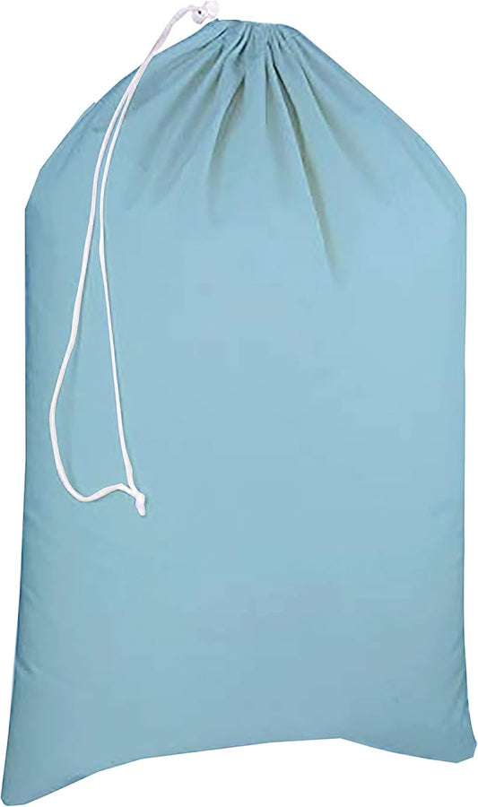 Urban Villa Laundry Bag Canvas|Dirty Clothes Travel Laundry Bag|Machine Washable|Reusable College Hostel Hamper Liner Bag for Garments Delicates Drawstring Closure 1 Pack Aqua Color|Size 28X36 Inches