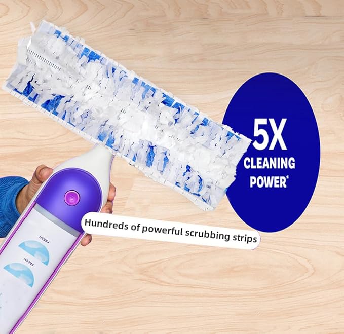 Disposable Mopping Pad Refills for PowerMop Multi-Surface Mop and PowerMop Wood Mop, Spray Clean Pads Replacement (Blue-15)