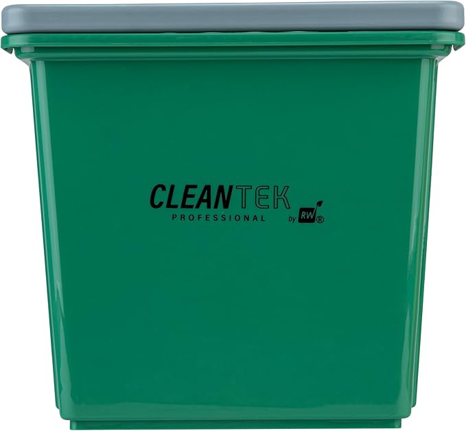 Restaurantware-Clean Tek Professional 6 Quart Cleaning Bucket, 1 Utility Pail with Handle - Heavy-Duty, Portable, Green Plastic Washing Pail, Perfect for Household, Outdoor, Car Wash and More