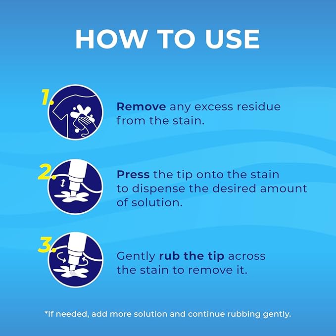 Stain Removal Pen (3 Pack) - 27ml (0.91 fl.oz) Each, Instant Fabric Stain Remover for Clothes, Portable Stain Eraser for Coffee, Wine, Grease, Makeup, On-The-Go Travel Size