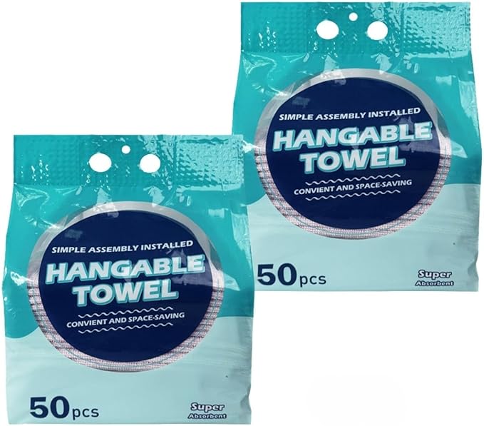 Microfiber Cleaning Cloths 100 Pack Microfiber Towels Hanging Bags 8.7x8.7 in, Lint Free, Streak Free, Absorbent, Reusable, Washable, Scratch Free, for Kitchen, Car Detailing, Glass, Gray/Blue