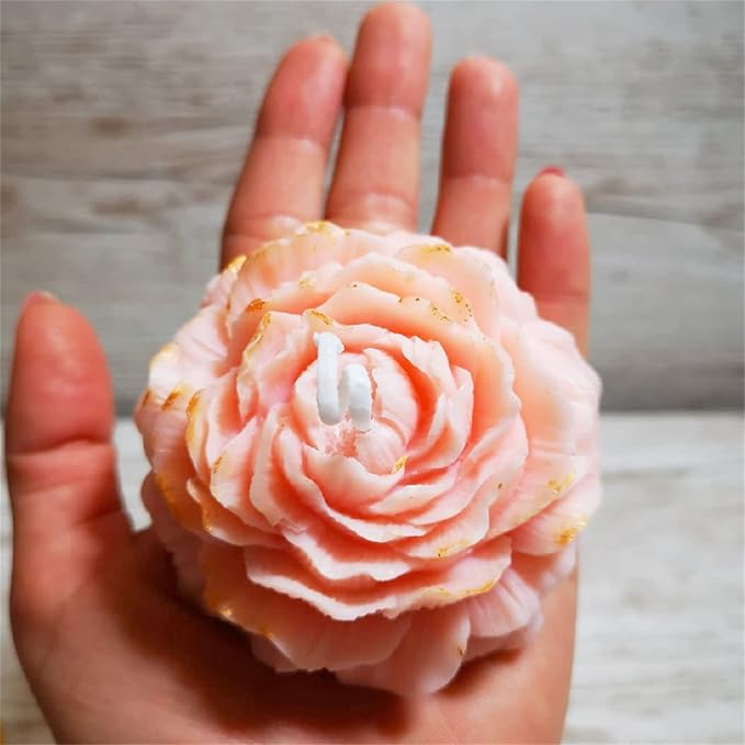 Peony Flower Candle Silicone Mold Soap Mold Fondant Chocolate Cake Candy Moulds Epoxy Resin Plaster Clay Baking Pastry Tools