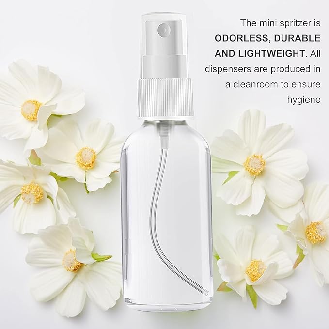 2-PACK 2 OZ Glass Spray Bottles-Use to Store for Essential Oils, Perfumes, Face Mist, Fragrances, Water