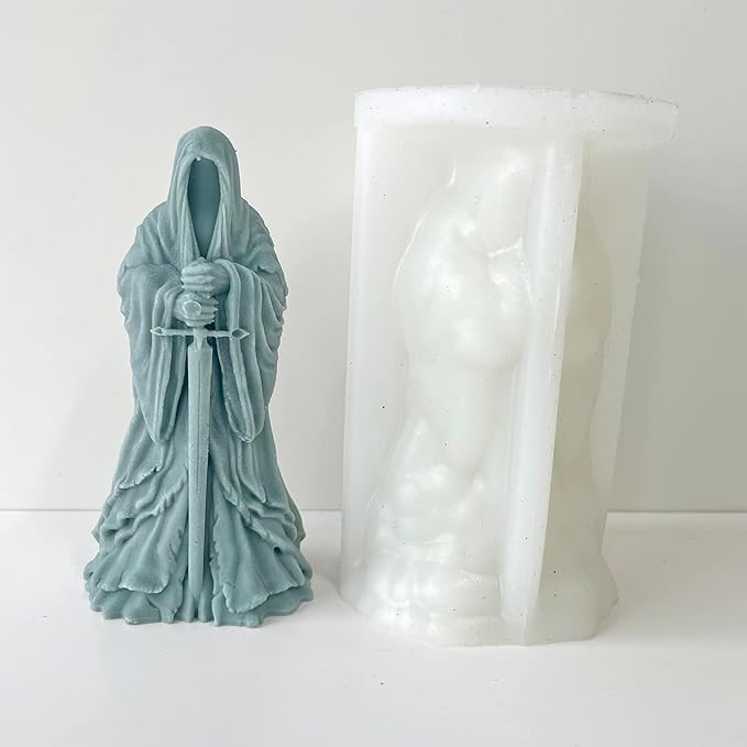 3D Sword Man Candle Animal Molds Body 3D Silicone Mold for Resin Cake Mold Clay Candle Making Molds Craft Supplies Jewelry Resin Casting Mold