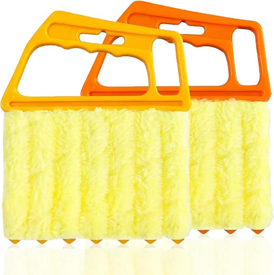 AOCEAN 2 Pcs Blind Cleaner Duster Tool 7-Finger Dusting Cleaner Tool for Window & Air Conditioner Handheld Mini Duster Brush for Wood Blinds Dust Dirt