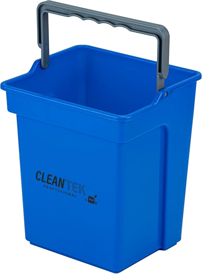 Restaurantware-Clean Tek Professional 4 Quart Cleaning Bucket, 1 Utility Pail with Handle - Heavy-Duty, Portable, Blue Plastic Washing Pail, Perfect for Household, Outdoor, Car Wash and More