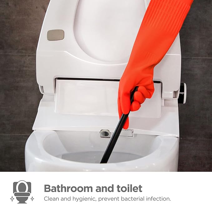 Rubber dishwashing gloves 3 or 6 Pairs for kitchen,Cleaning washing dish gloves long for household reuseable durable.