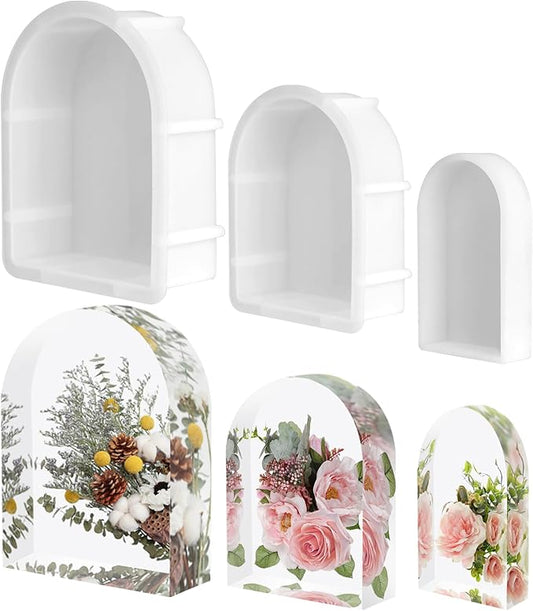 KISREL Large Resin Molds, Arch Silicone Mold for Epoxy Resin, Large Mold for Flower Preservation, Deep Pour Molds for Furniture Decoration, DIY Wedding Bouquets Preservation, Valentine's Day Gifts
