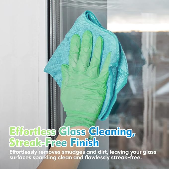 HOMEXCEL Microfiber Cleaning Cloth 12 Pack, 12.5 x 12.5 Inch Microfiber Towels for Cars, Ultra Absorbent Cleaning Rags, Lint Free Cleaning Towels for Household, Kitchen, Window, and Car, Multicolor