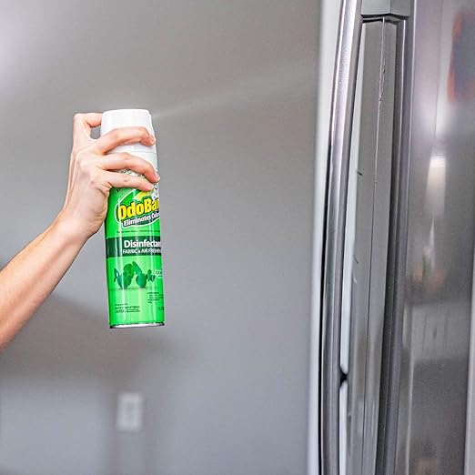 OdoBan Ready-to-Use Disinfectant and Odor Eliminator, Cleaner and Fabric/Air Freshener, Set of 2, 14.6 Ounce 360-Degree Continuous Spray and 32 Ounce Trigger Spray, Original Eucalyptus Scent