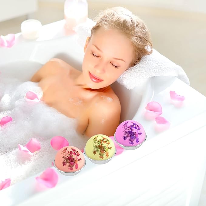 20PCS 10 Set Bath Bomb Mold Kit, Soap Mold & Bath Bombs Press for DIY Making Supplies