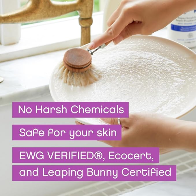 AspenClean Natural Dish Soap and Refill Unscented - 100% Natural, Organic, Baby-Safe, Pet-Friendly, Vegan, Cruelty-Free, Biodegradable - EWG VERIFIED & EcoCert Certified