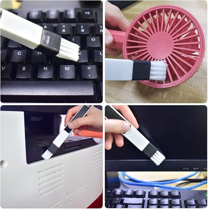 Crevice Gap Cleaning Brush Tool, 6pcs Hand-held Groove Gap Cleaning Tools, 2 in 1 Dustpan Cleaning Brushes, Shutter Door Window Track Kitchen Cleaning Brushes Kit