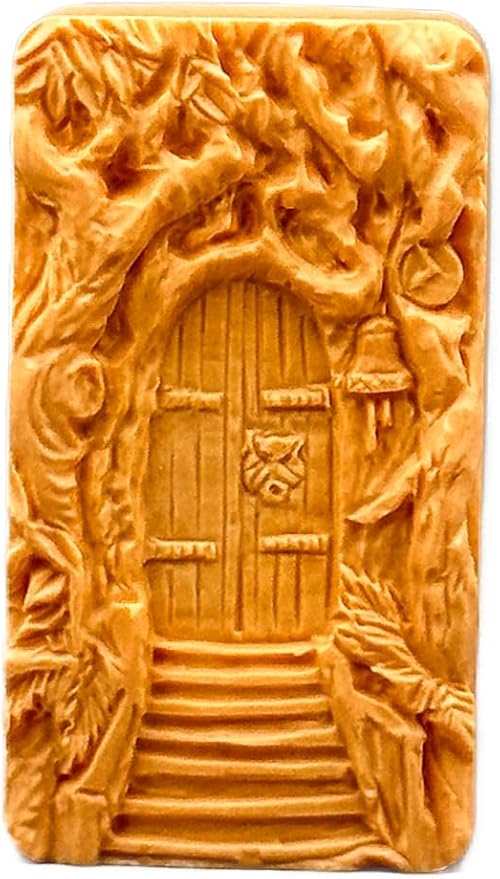 SOAP Silicone Mold Set of 4 Magical Designs: Fairy Door, GATE, Witch House, Dwarf for SOAP Making, Candle, Resin and Other Crafts