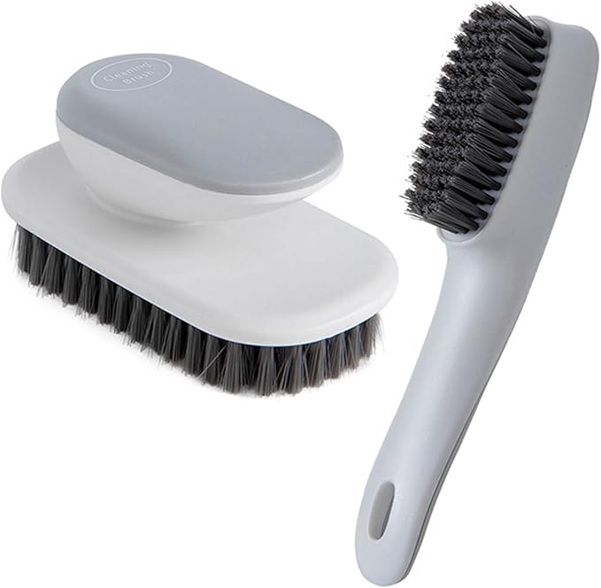 Cleaning Brush Household Small Laundry Brush for Soft Bristle Scrub Clothes Shoe Underwear Fabric Hand Cleaning Brush (Gray)