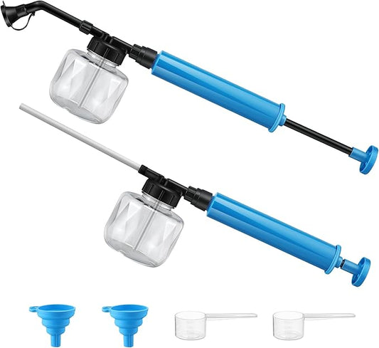 Qualirey 2 Pack Diatomaceous Earth Duster, 250ml Garden Powder Applicator Dispenser, Bulb Duster Sprayer, Home Powder Applicator, Puffer Sprayer for Multi Purpose Indoor & Outdoor (Blue)