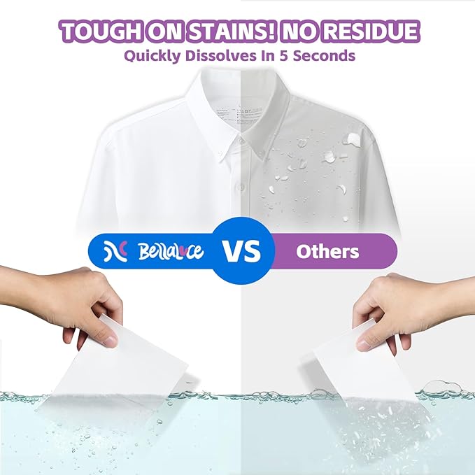 BellaLuce Laundry Detergent Sheets - Laundry Sheets, 400 Loads, Eco-Friendly, Plastic-Free, Lavender Scent, Space Saving, Fast Dissolve & Hypoallergenic