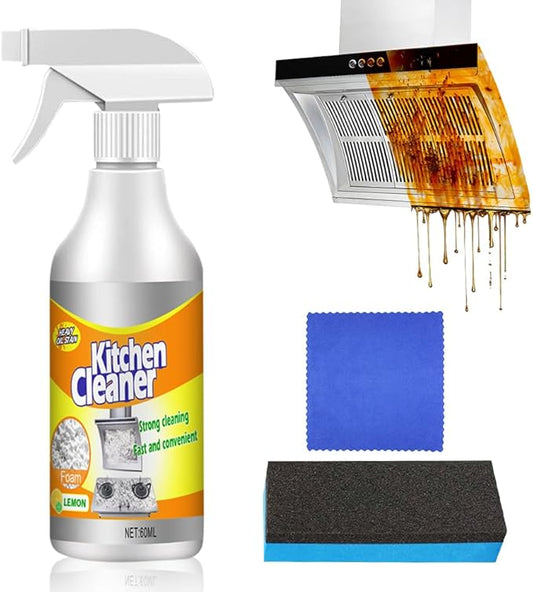 Kitchen Foam Cleaner, 2025 Upgraded All-Purpose Cleaner, Portable Grease Remover for Home Kitchen, Durable Stove Cleaners for Restaurant, Easy Clean Pot and Pan Cleaners for Housewife (1)