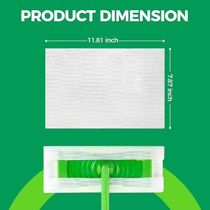 Dry Sweeping Cloths Mop Refills Disposable Sweeping Cloths Floor Dust Refills Mop Pad, Floor Cloth Refills for Swiffer Standard Sweeper , 7.87x11.81inch,150 Count