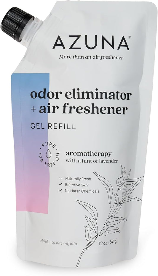 Azuna Air Freshener & Odor Eliminator Gel Refill Pouch - Aromatherapy, 12 oz
