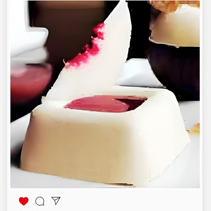 Chocolate Square Silicone Molds for Baking, Savarin Pan Mousse Cupcake 2 Packs with 16-Cavity 1.7" x 1.7" x 0.9" for Mini Cheesecakes Candy Desserts