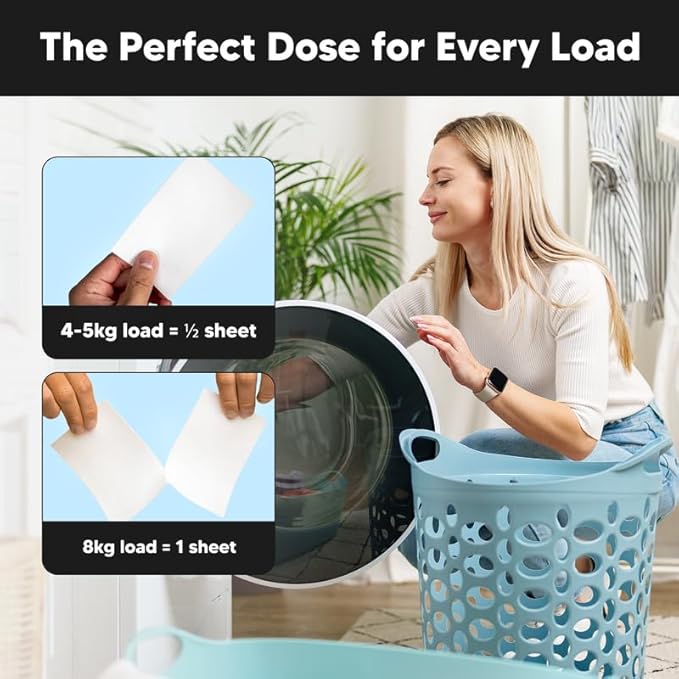 Lucent Globe Fabric Softener Sheets for Washer - Softens & Freshens Laundry, Gentle on Fabrics & Skin - Free from Harsh Chemicals - Travel-Friendly Fabric Softener for Washing Machine (OB)