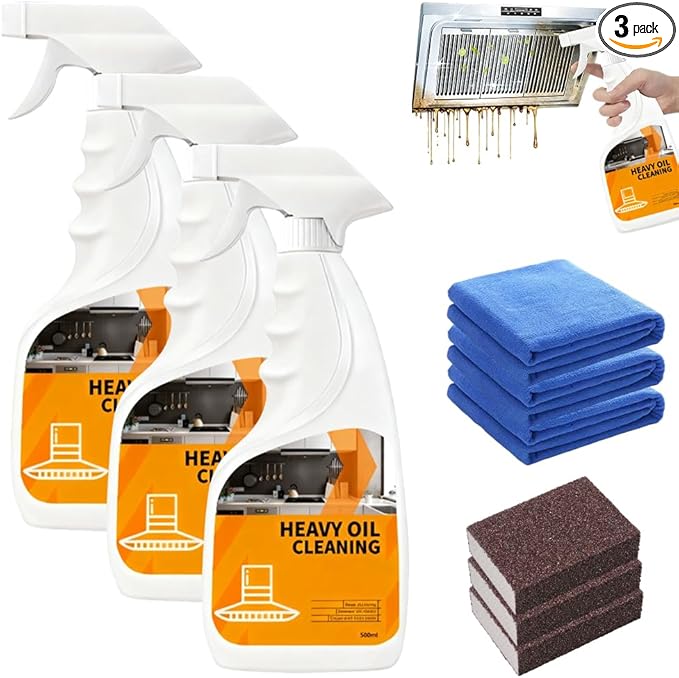 Stubborn Stains Cleaner, 2025 Upgraded Powerful kitchen Degreaser, Multipurpose Stain Removal Cleaners, Stove Cleaner for Gas Stove Top, Kitchen, Bath Shower Glass (9, Three sets)