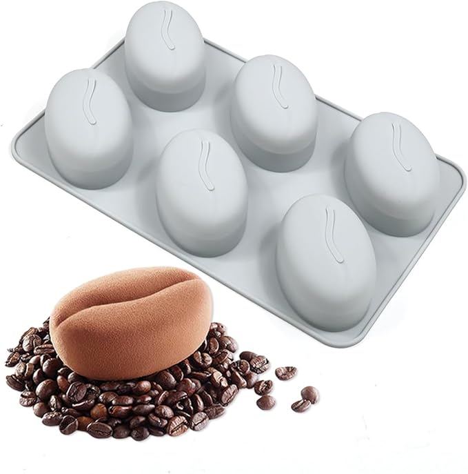 mostsom Silicone Molds for Baking Non-Stick Candy, Chocolate, Cookie, Oreo, Mini Soap, Pudding, Jello, Muffin, Dog Treats Ideal for Cupcakes, Ice Cubes, and Jelly Mold (F_ Coffee Bean)