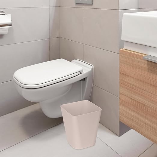 ZXJ Small Trash Can - Waste Basketbin - 1.8 Gallon - Khaki - Bathrooms, Laundry Room, Kitchens, Offices