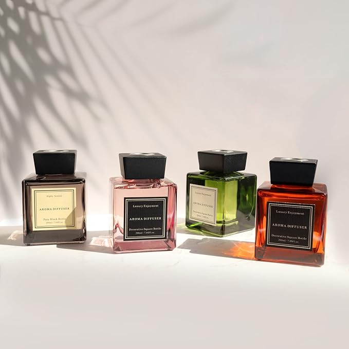 XEPTLE Luxury Scent Diffuser for Large Rooms, Hotel Collection Oil Diffuser, Citrus Oasis, 7.04 oz, Long-Lasting Scent, Hotel Air Freshener Minimalist Design - Black