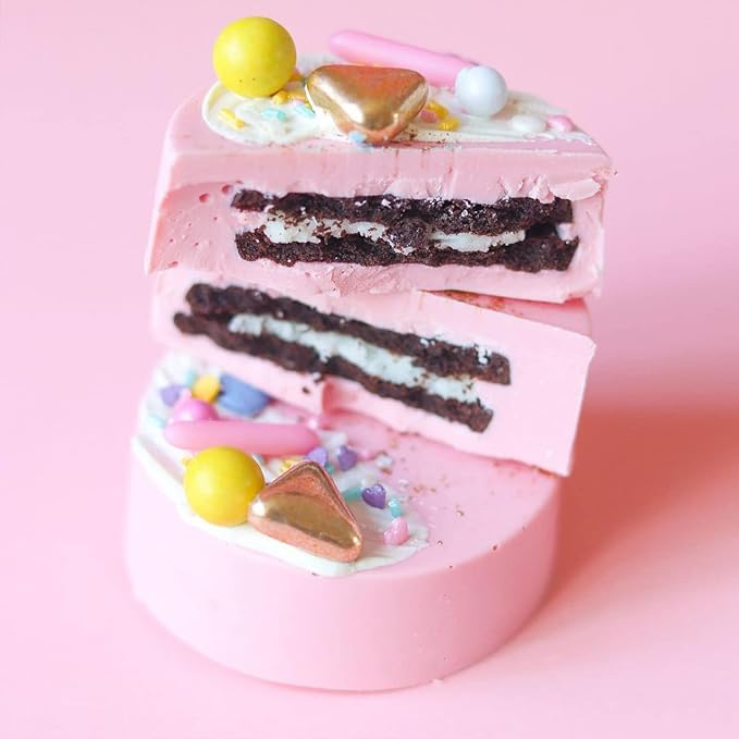 Round Chocolate Cookie Molds, 2PCS SAKOLLA Cylinder Silicone Mold for Chocolate Covered Oreos, Cake, Candy, Pudding, Mini Soap