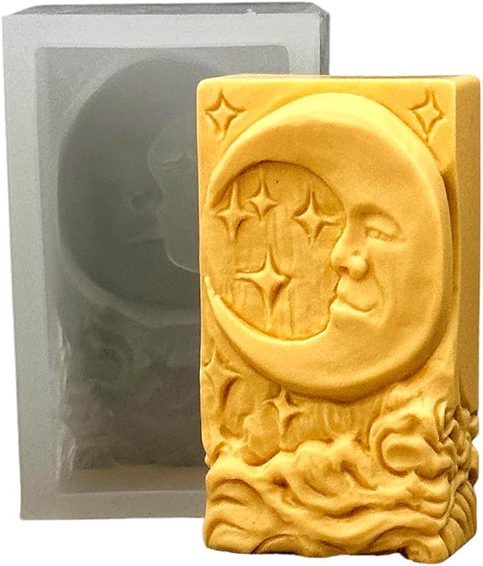 Moon Silicone Mold for SOAP Making and Other Crafts