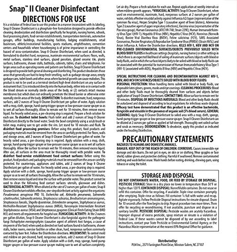 Snap II Cleaner Disinfectant, Cleans, Disinfects and Deodorizes, Concentrated Cleaner, Sanitizer, Fungicide, Virucide and Mildewstat, Phosphate Free, Market America (32 fl. oz.)