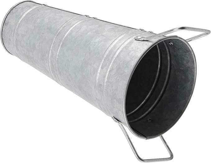 8 Pack 9 Inch Tall Galvanized Flower Bucket, Silver Farmhouse French Flower Bucket with Handle, Rustic Bucket Vintage Metal Vases for Flower, Centerpieces, Floral Wedding Arrangements