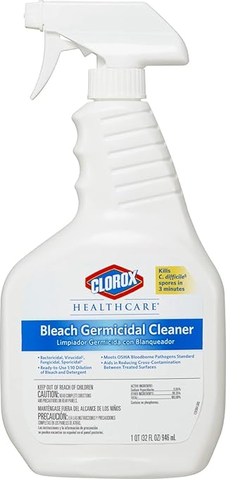 Clorox Healthcare Bleach Germicidal Cleaner Spray, 32 Fluid Ounces (Package May Vary)