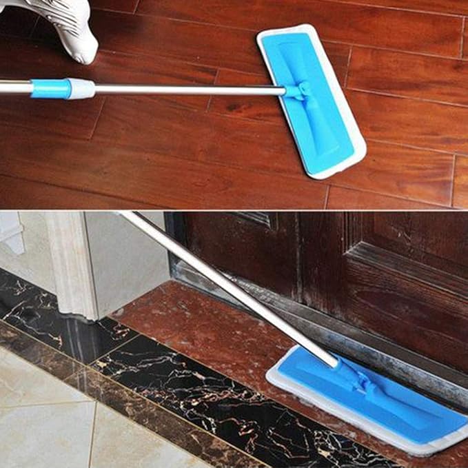 8 Pack Microfiber Spray Mop Replacement Heads for Wet Dry Mops, Premium Floor Cleaning Pads, Reusable Replacement Refills Compatible with Bona Floor Care System - Blue