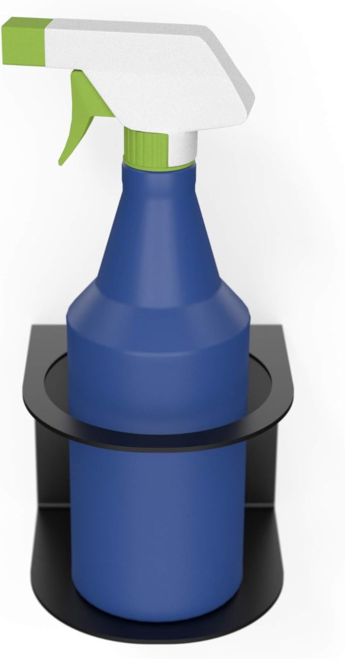 Koova All-Purpose Spray Bottle Holder | Easy Install Wall Mount - Hardware Included | Heavy-Duty Powder Coated Steel Storage Rack for Garage And Home | Craft Workspace Paint Bottle Organizer USA Made