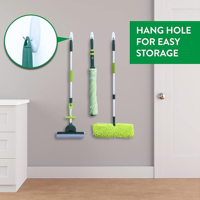 Pine-Sol Microfiber Mop Self Wringing – Easy Squeeze Twist Design for Wet Mopping | Household Cleaning Tool for Tile, Linoleum, Laminate Floors | Extendable Metal Handle