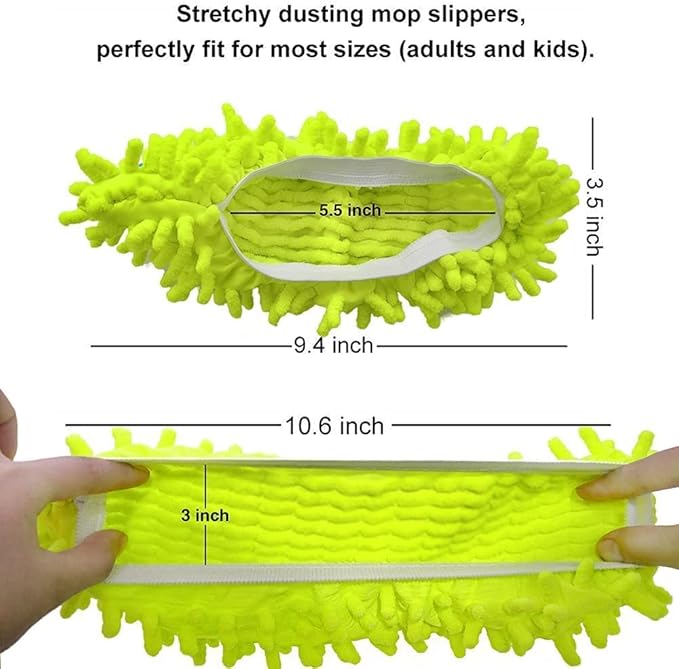 5 Pairs (10 Pieces) Multi-Function Dust Duster Mop Slippers Shoes Cover, Soft Washable Reusable Microfiber Foot Socks Floor Cleaning Tools Shoe Cover