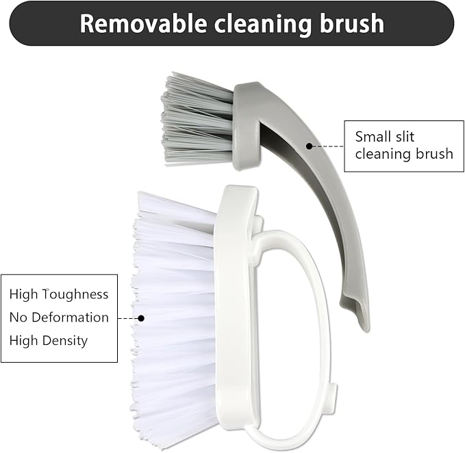 Scrub Brushes for Cleaning Stiff Bristle - Scrub Brushes for Cleaning, Scrubbing Brush, Stiff Bristle Brush, Hand Brushes for Cleaning for Shower, Shoes, Kitchen, Floor, Carpet, etc.（Pack of 2 Small）