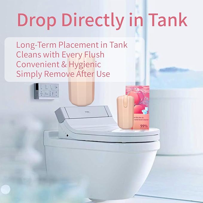 Toilet Bowl Cleaner,Toilet Tank Cleaner,Automatic toilet inside bowl Cleaner,Pink Stuff Tablet In Bottle Cleanser (2PCS Pink)