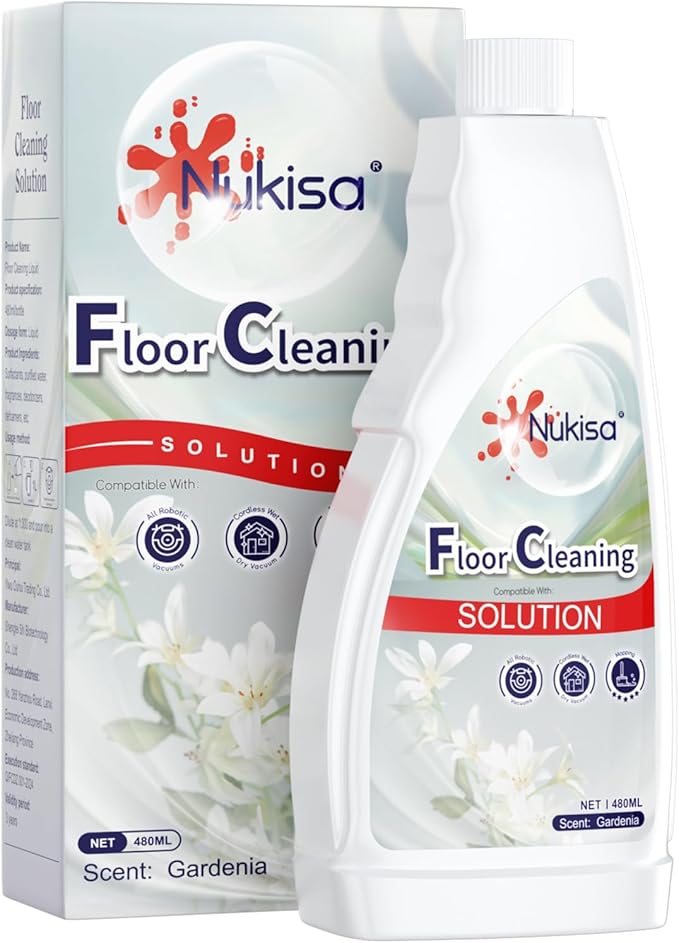 Gardenia Scent Floor Cleaning Solution Compatible With Roborock Robot Vacuum And Mop Cleaner， Deep Cleans For Multiple Hard Floors, Suitable With All Robot Vacuums With Mopping (1)