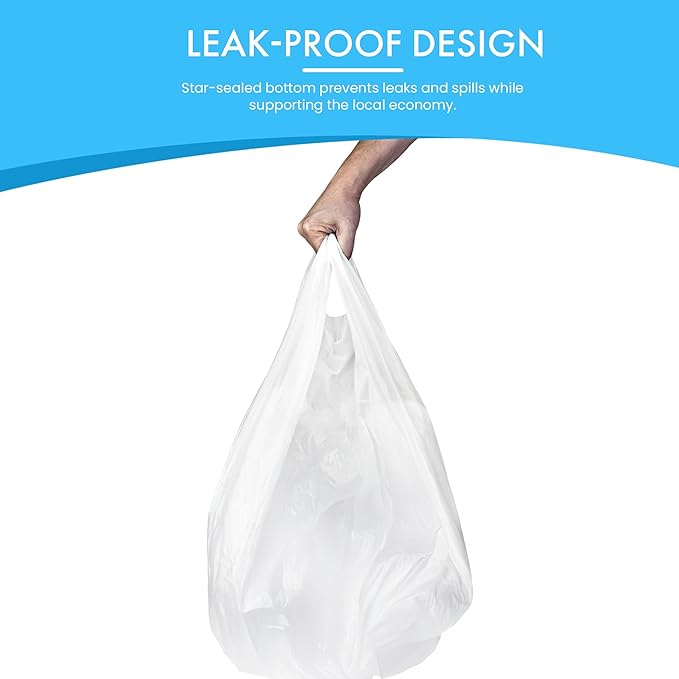 Heavy Duty Contractor Trash Bags with Handles – 33 Gallon, 150 Count | 17 Micron Thick, Extra Large Garbage Bags for Household, Yard Waste, Landscaping & Commercial Use | Secure Signature Knot