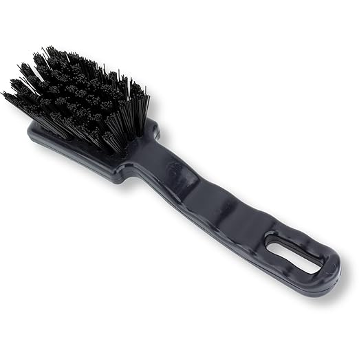 SPARTA 41395EC03 Plastic Scrub Brush, Detail Brush, Kitchen Brush With Hanging Hole For Cleaning, 7 Inches, Black