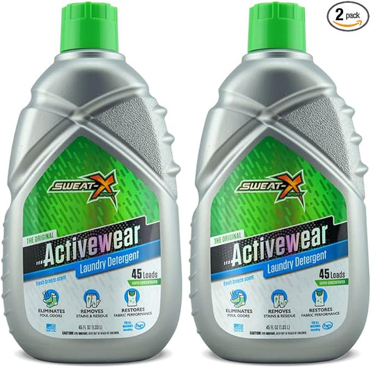 Sweat X Sport Extreme Laundry Detergent, High Performance Sports Wash for Activewear and All Fabrics - 2 Pack
