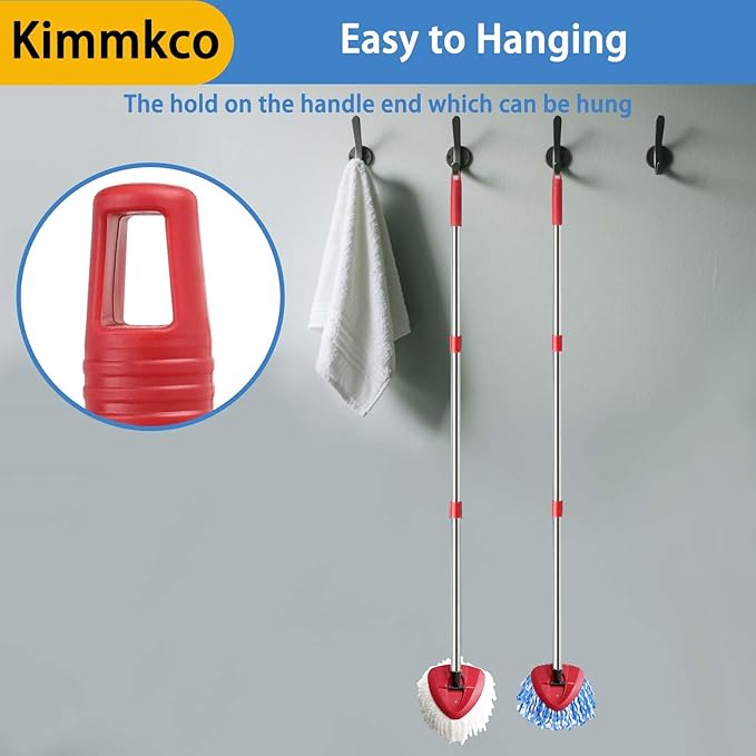 Spin Mop Replacement Handle, 4-Section 30-to-58 inch Mop Stick Replacement for Ocedar Mop Handle for Easy Wring and Rinse Clean, Germany Screw Joint (Mop Head&Base not Included)