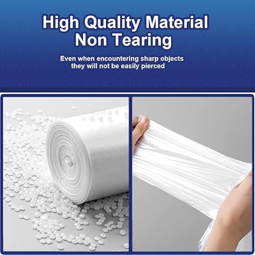 OKKEAI Small Trash Bags -1.2 Gallon Garbage Bags 5 Liter Trash Bags Wastebasket Liners for Bathroom,Office,Translucent,120 Counts Fit 5L 1.2,1.5,2Gal